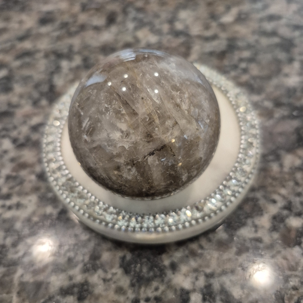 Natural Jasper Crystal Sphere Orb #1 - Picture 7 of 9